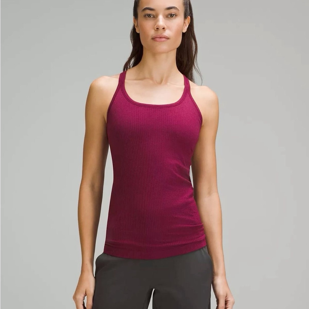 Lululemon ebb to street tank top pomegranate 6